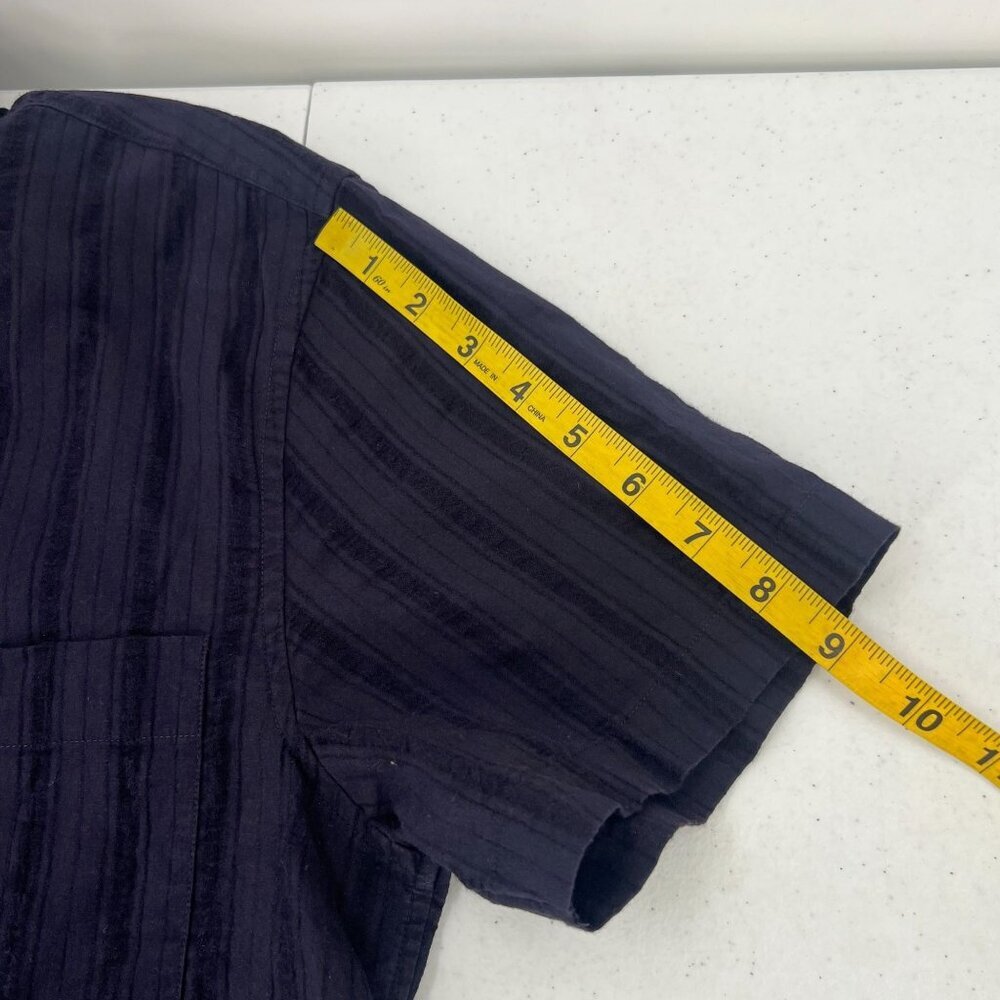 Bonobos Medium Tailored‎ Shirt Blue Woven Texture Summer Resort Smart Casual - Picture 6 of 9